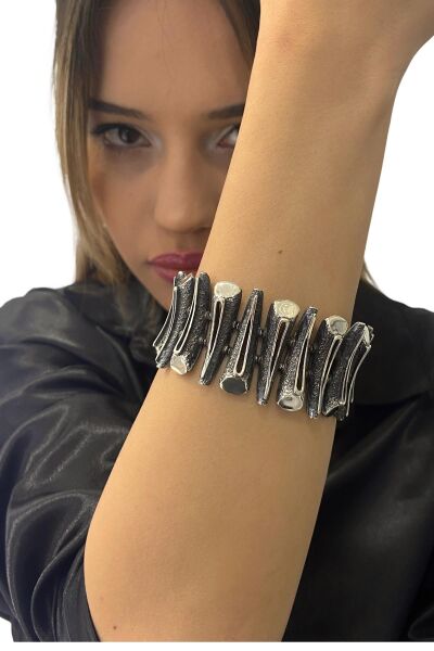 Koleksiyonluk El Üretimi Tasasım Amazon 925 Gümüş Bileklik