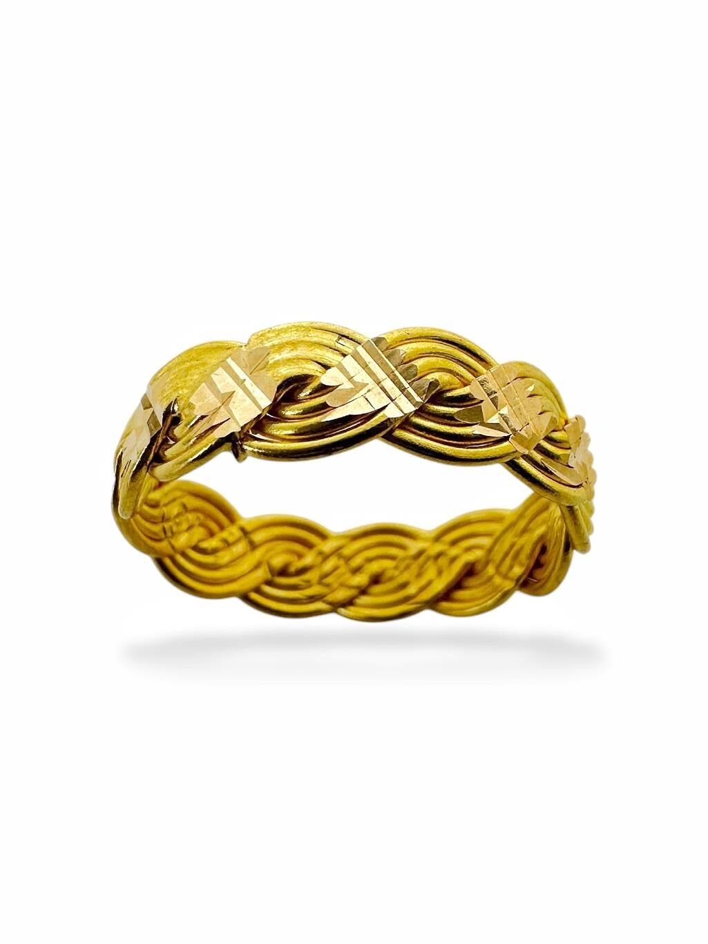 22 Ayar Altın Ankara Burması 5 mm El İşçiliği Alyans Yüzük