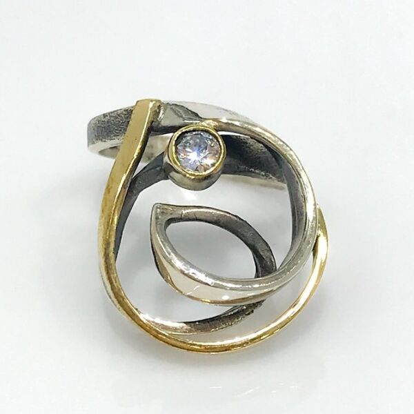 El İşçiliği Telkari Özel Tasarım Otantik Gümüş Yüzük