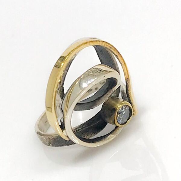 El İşçiliği Telkari Özel Tasarım Otantik Gümüş Yüzük