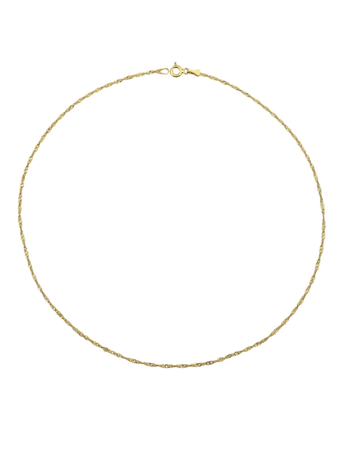 14 Ayar Altın İnce Singapur Zincir Kolye 50 cm