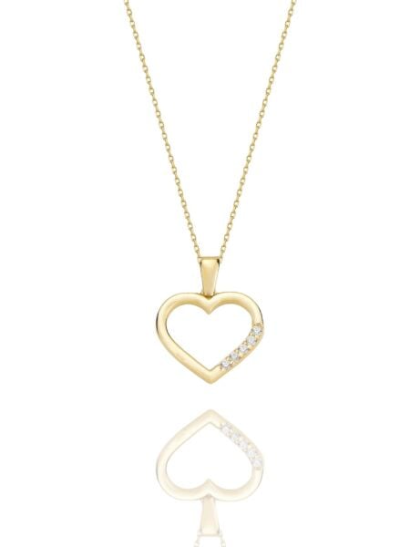 Tek Kalp Çok Şık Günlük 14 Ayar Altın Kolye