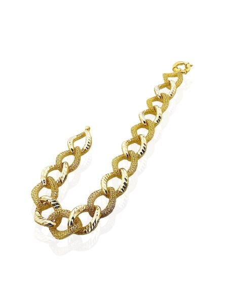 Kalın Taşsız Gurmet Füzyon Model Üst Kalite İşçilik 14 Ayar Altın Bileklik