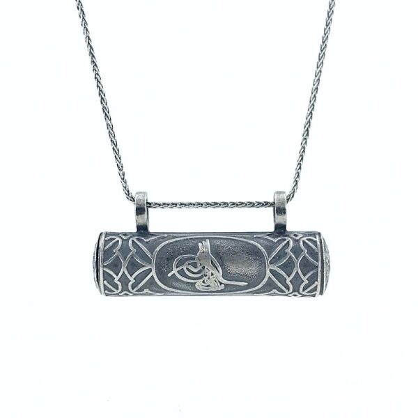 Ferman Modeli  Dualık Tuğra İşlemeli Gümüş Kolye