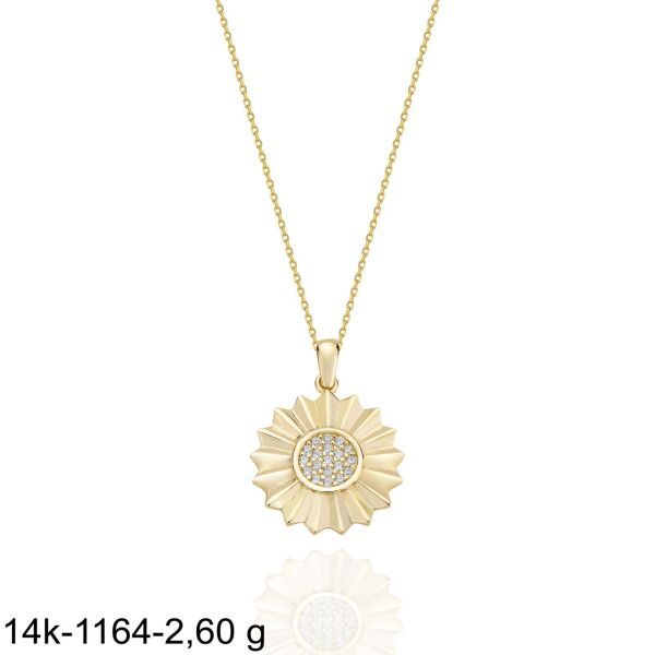 Güneş Çok Şık 14 Ayar Altın Kolye