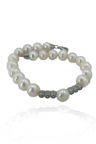 Suyolu Altın Modeli Üst Kalite İncili 925 Gümüş İnci Bileklik