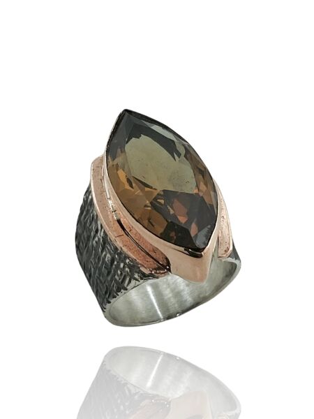 Mekik Zultanit Taş Özel Tasarım El Üretim 925 Gümüş Yüzük