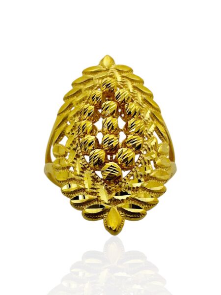 Maraş İşçiliği Dorika Kalemli 14 Ayar Altın Mekik Yüzük