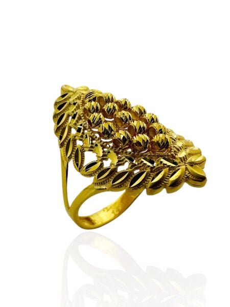 Maraş İşçiliği Dorika Kalemli 14 Ayar Altın Mekik Yüzük