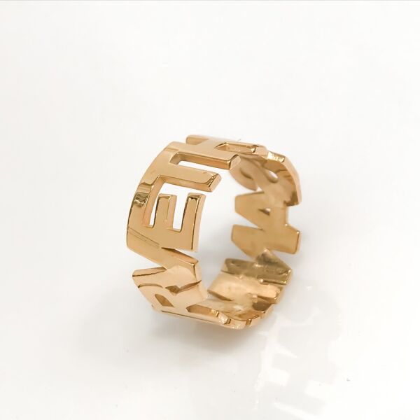 İki 2 İsimli Alyans Rosegold Tasarım Gümüş Bayan Yüzük