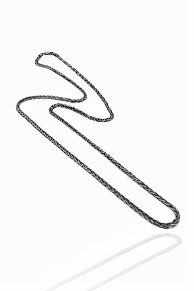 70 cm Tilki Kuyruğu 3.2 mm Erkek Zinciri Gümüş Kolye