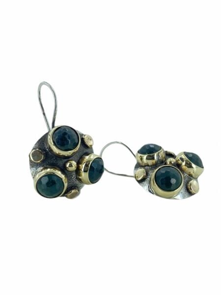 El İşçiliği Yeşim Taş Otantik Özel Tasarım Gümüş Set Takım