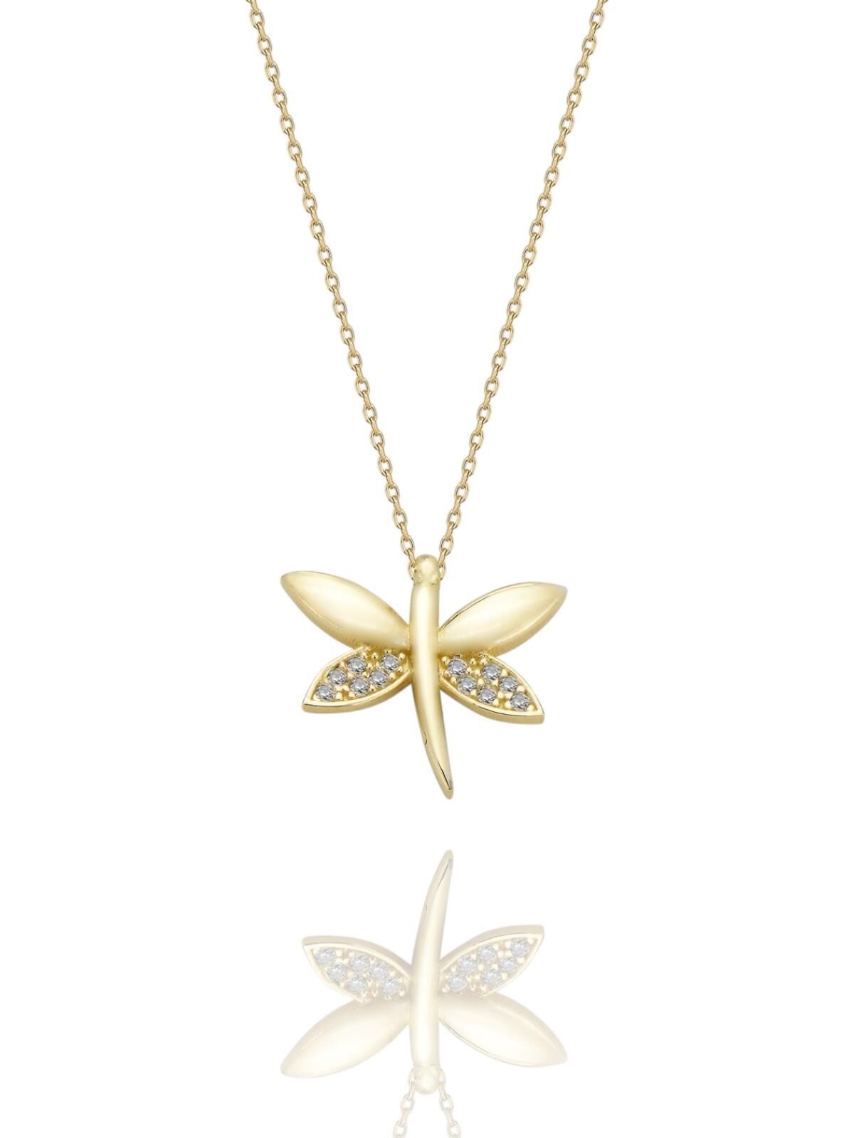 Yusufçuk Çok Şık 14 Ayar Altın Kolye