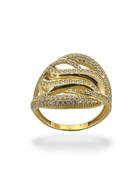 8 Ayar Altın Özel Tasarım Günlük Kullanışlı Yüzük