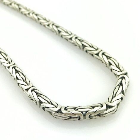 33 gr 60 cm 3 mm Yuvarlak Kral Zincir Gümüş Erkek Kolye