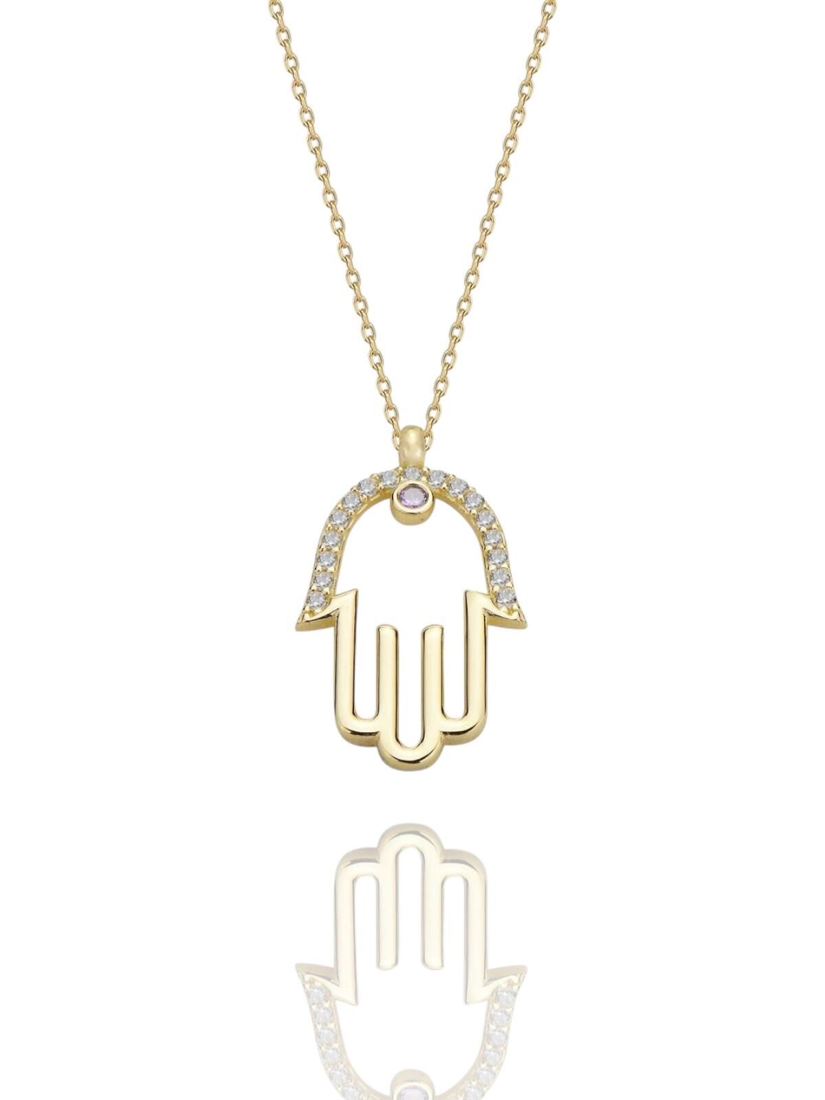 Sade Zarif Fatma Ana Eli Çok Şık 14 Ayar Altın Kolye