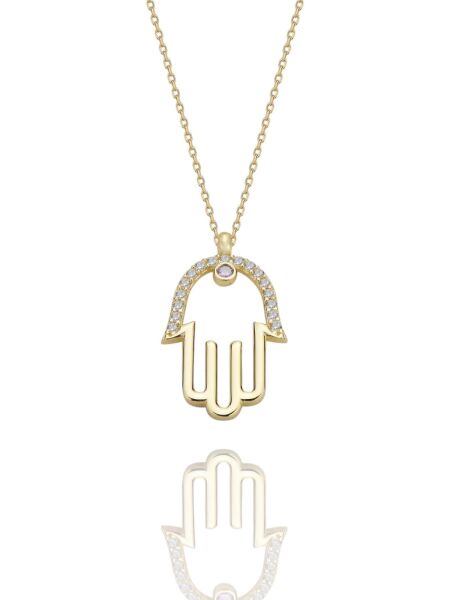 Sade Zarif Fatma Ana Eli Çok Şık 14 Ayar Altın Kolye