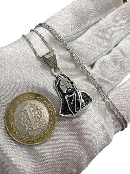 Hz.Ali 60 cm Uzun Tilki Kuyruğu Zincir 925 Ayar Gümüş Kolye