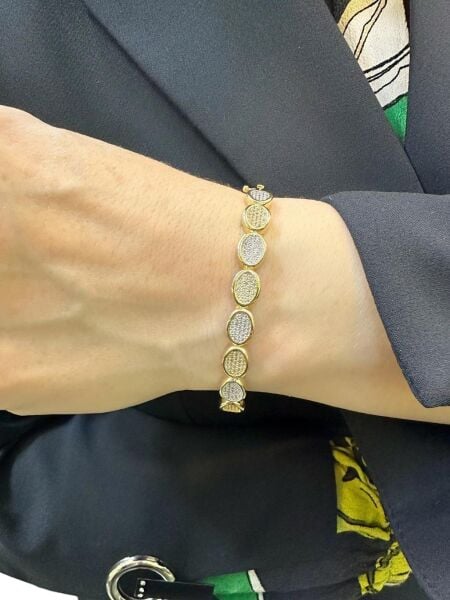 Üst Kalite Özel Tasarım Oval Montür Altın Kelepçe Bilezik Bileklik