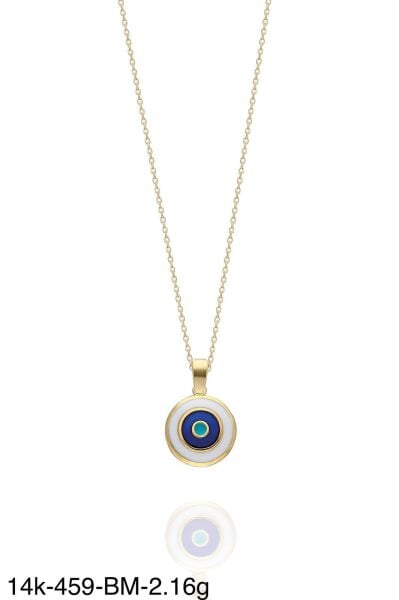 Minik Nazar Göz Boncuğu Çok Şık 14 Ayar Altın Kolye