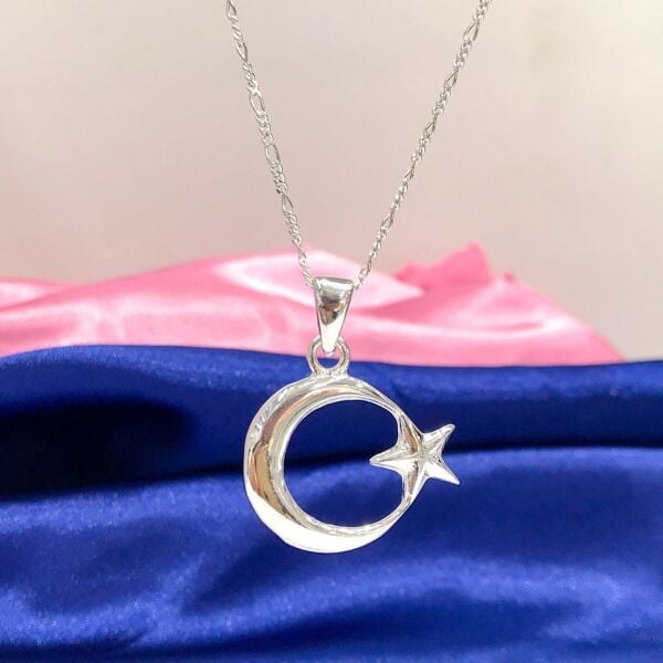 Ayyıldız Özel Boy Gümüş Erkek Kolye Zincir