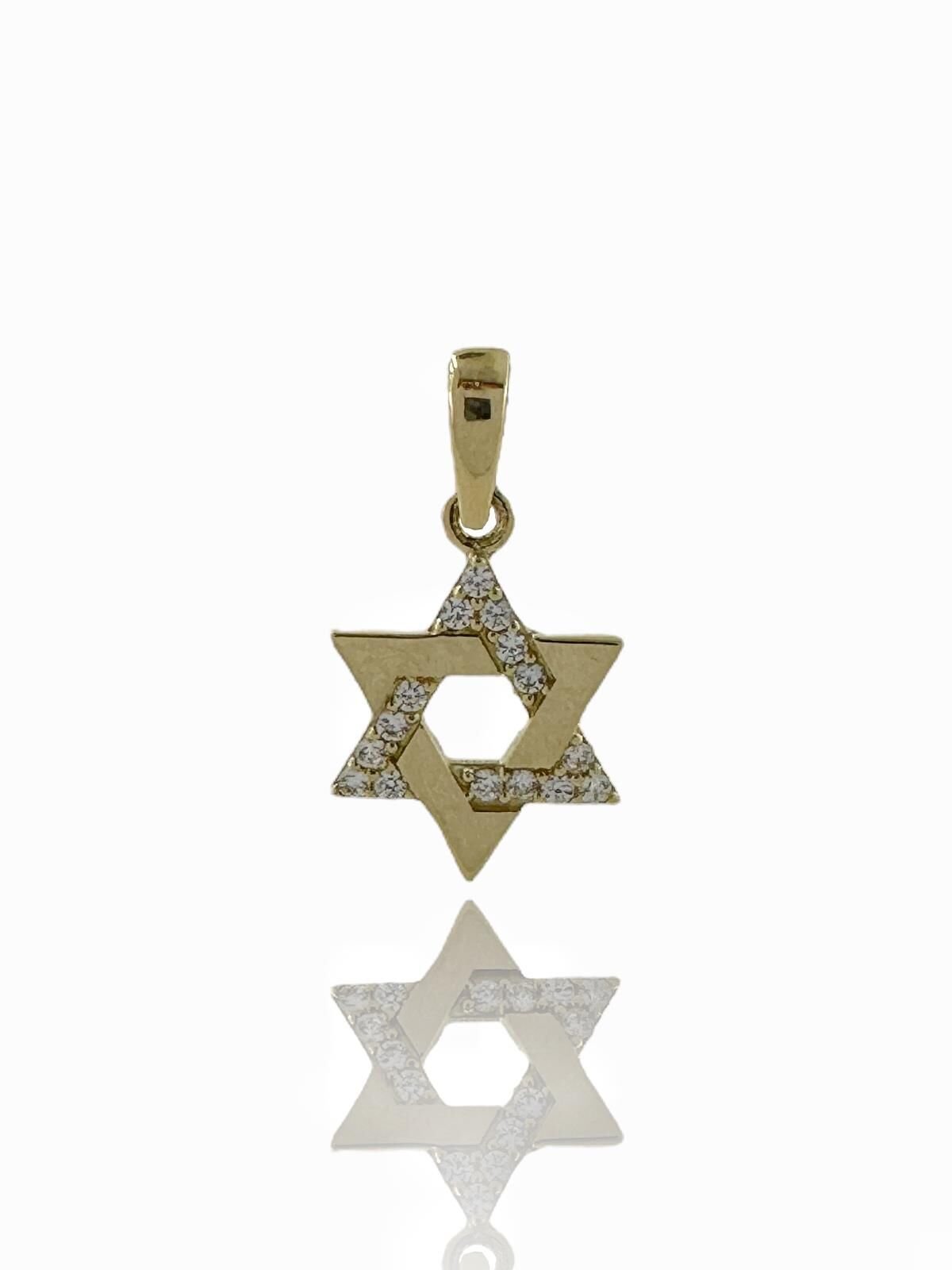 14 Ayar Altın Minik Davut Yıldızı Kolye Ucu Charm