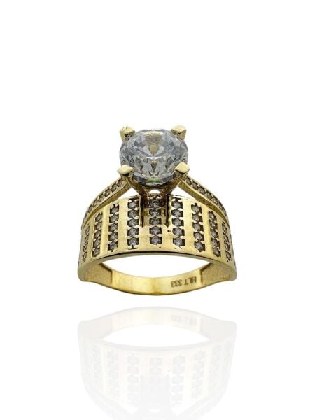 Alyans Tektaş İkili Günlük 8 Ayar Altın Yüzük