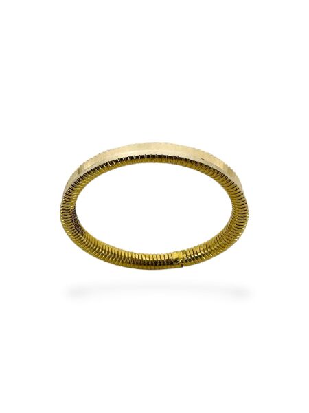 Oluklu Ajda Altın Yüzük Trend Tarz Alyans 14 Ayar Altın