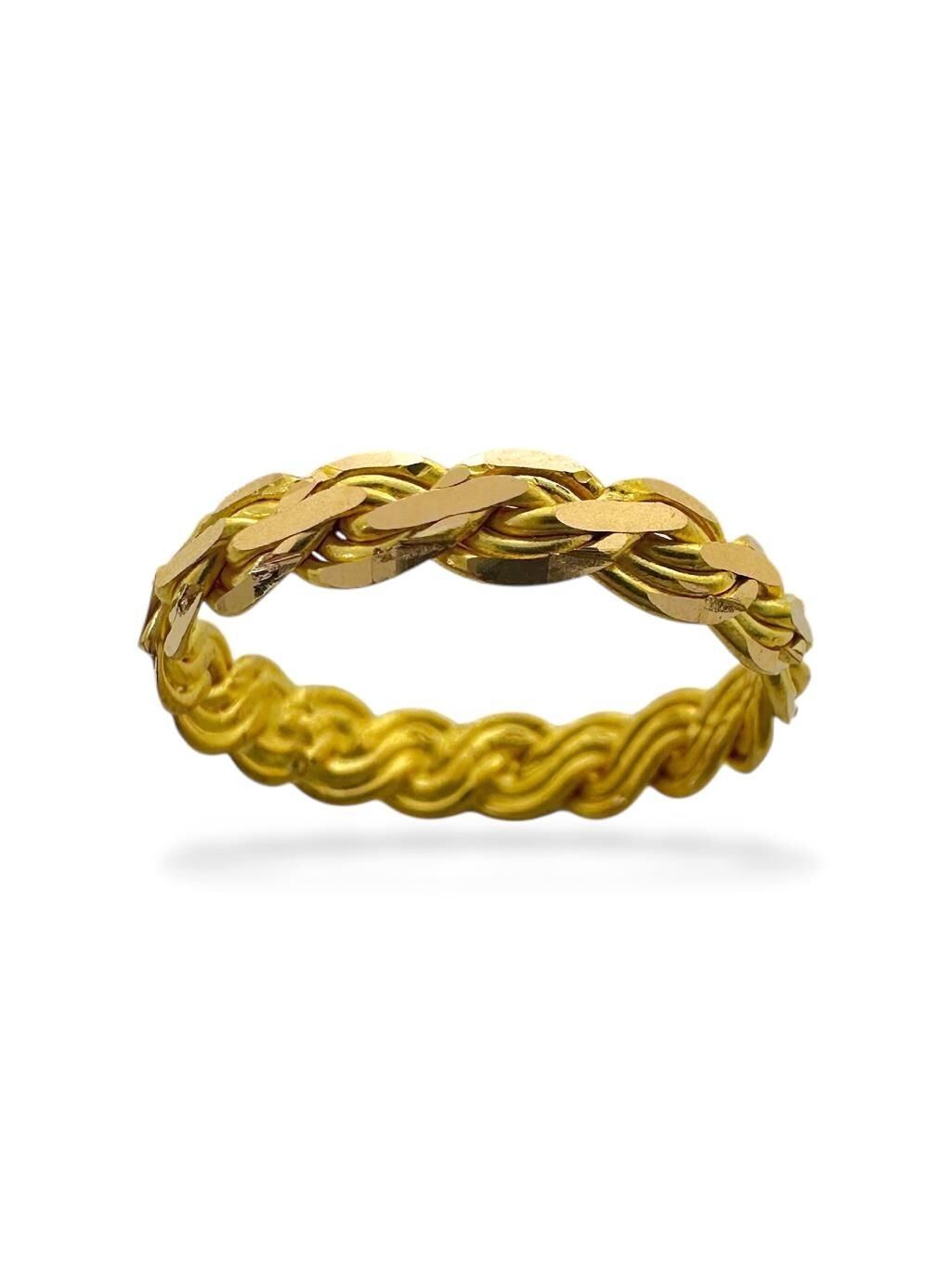 22 Ayar Altın 4 mm Adana Tel Burma Çok Şık Alyans Yüzük