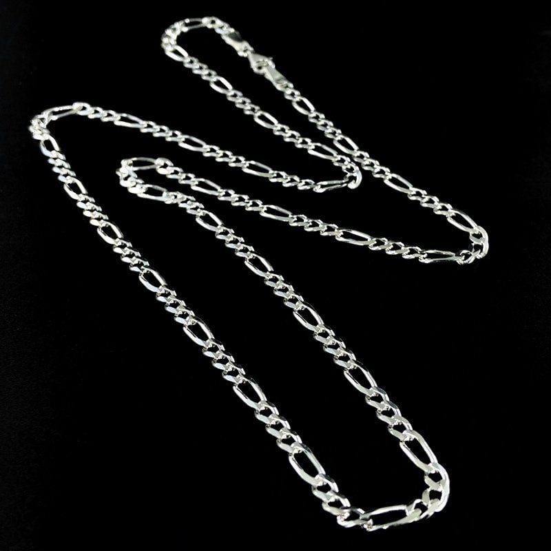 Figaro Model 4 mm 12 gr En Popüler Erkek Zinciri Gümüş Kolye