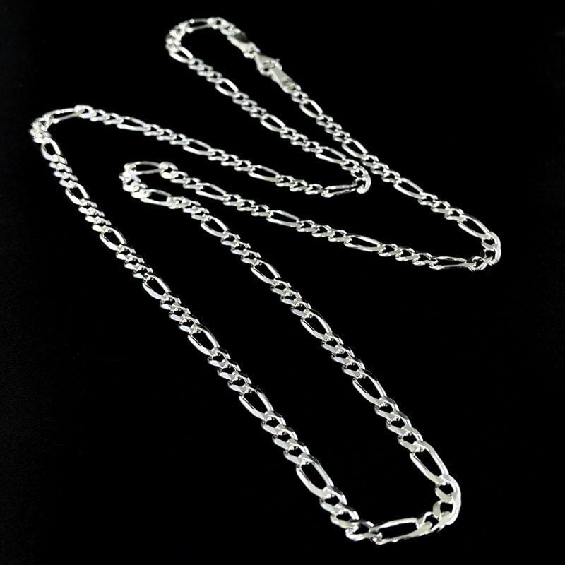 Figaro Model 4 mm 12 gr En Popüler Erkek Zinciri Gümüş Kolye