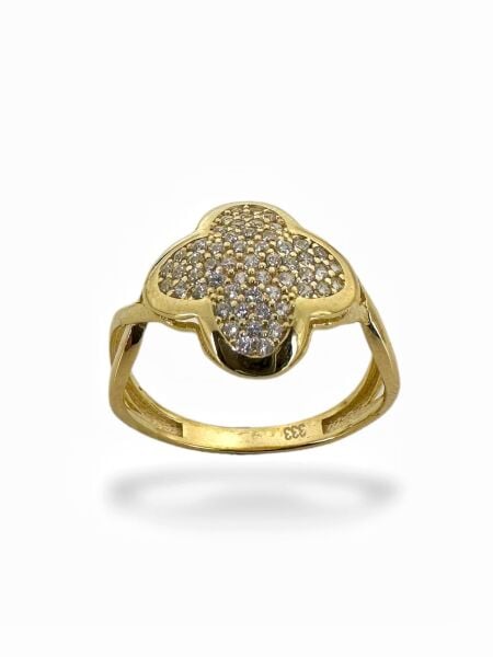 8 Ayar Altın Yonca Model Yüzük