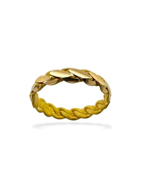 22 Ayar Altın 4 mm Adana Burması Fıstık Ezme  Alyans Yüzük