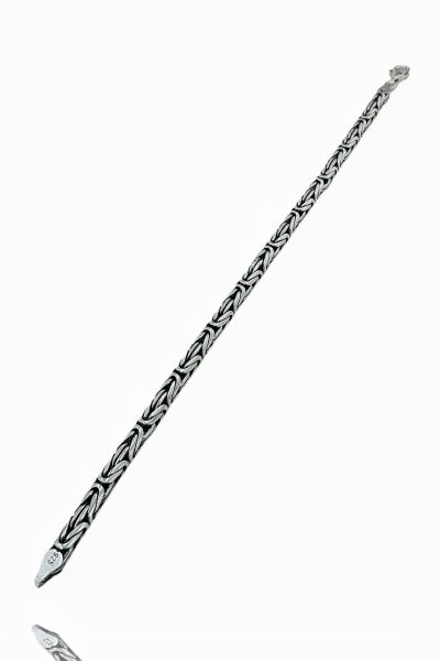 5 mm 27 gr Kalın Kusursuz Kral Zinciri 925 Gümüş Bileklik