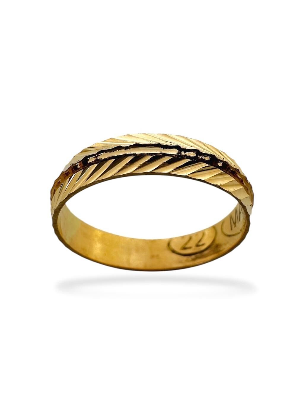 22 Ayar Altın 4 mm Başak Modeli Çok Şık Alyans Yüzük