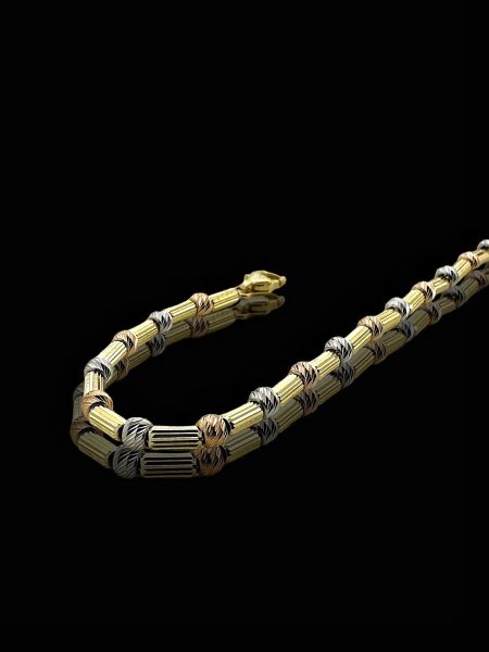 İtalyan Üst Kalite Dorikalı Küp Şık Zarif 14 Ayar Altın Bileklik