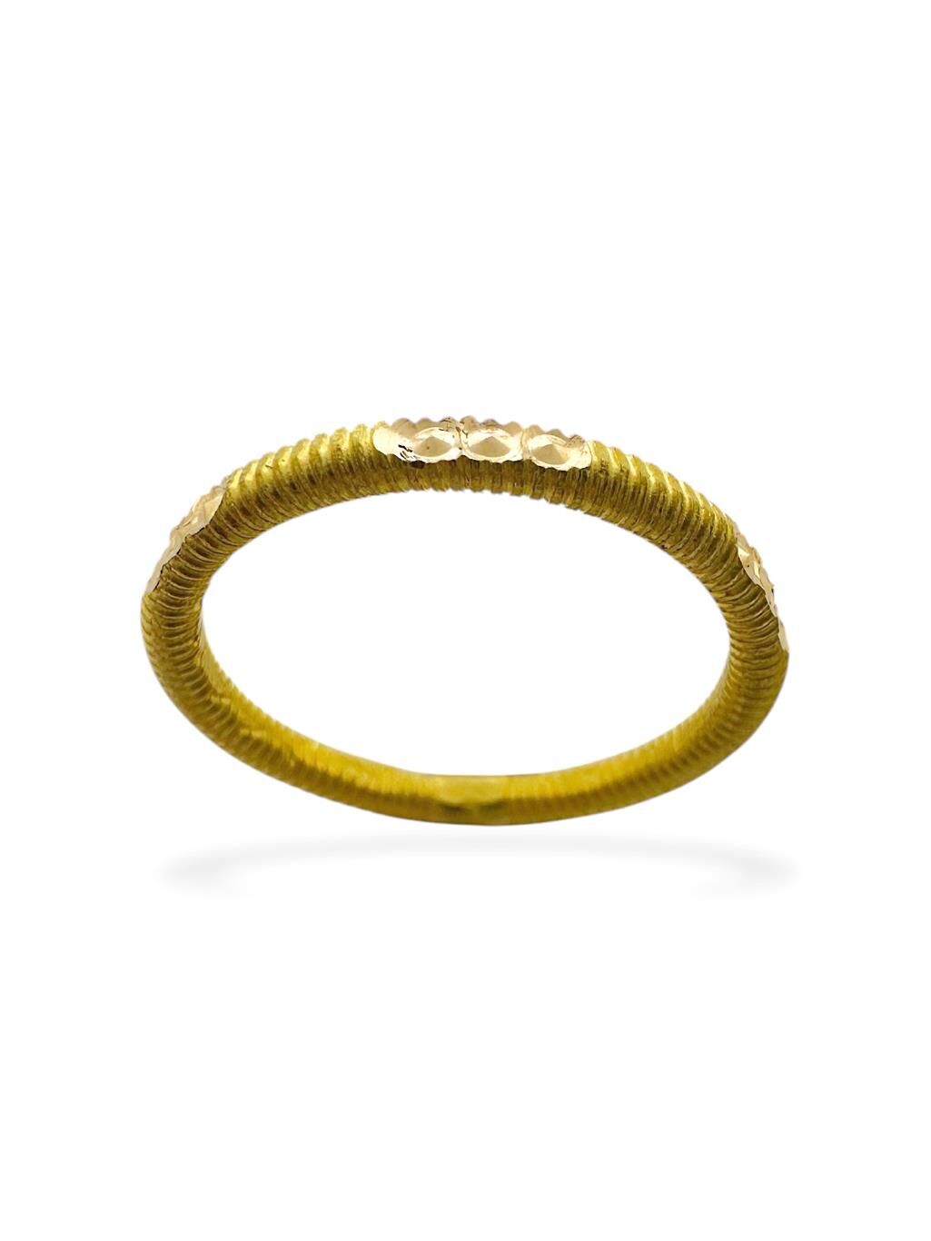 22 Ayar Altın Noktalı Ajda Yüzük Alyans Çok Şık