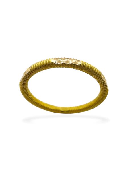 22 Ayar Altın Noktalı Ajda Yüzük Alyans Çok Şık