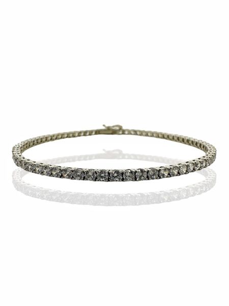 3.00 Carat Beyaz Altın Pırlanta Modeli Üst Kalite Suyolu Bileklik