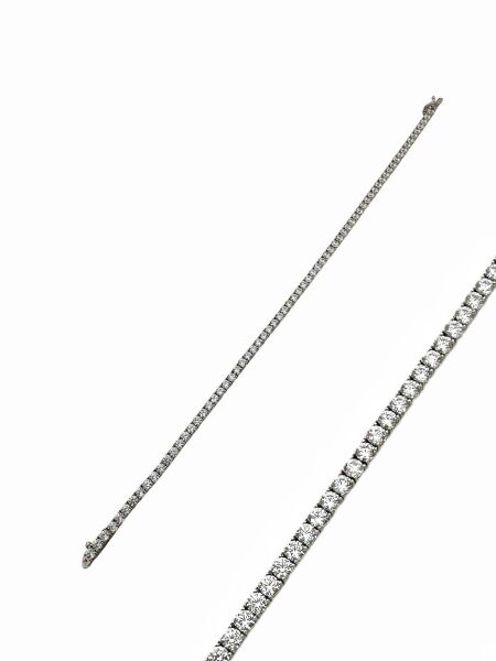 3.00 Carat Beyaz Altın Pırlanta Modeli Üst Kalite Suyolu Bileklik