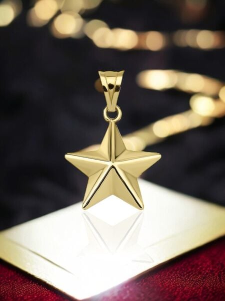 Minik Yıldız Altın Kolye Ucu Taşsız Günlük