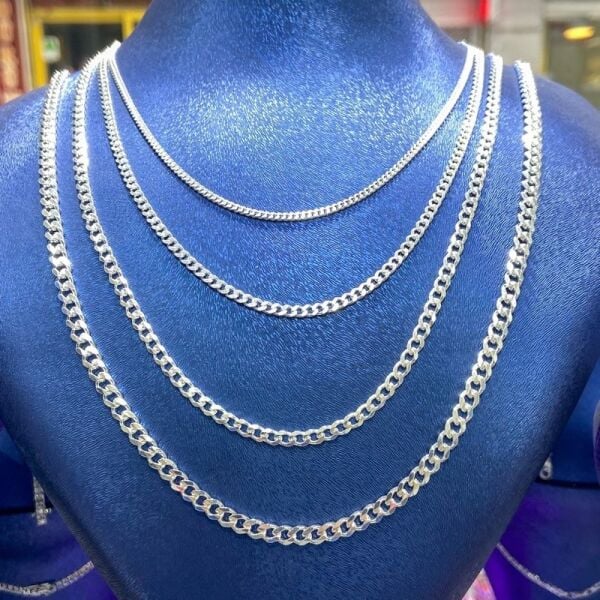 60-65 cm Gurmet Modeli Klasik Boy Boy Gümüş Erkek Zincir