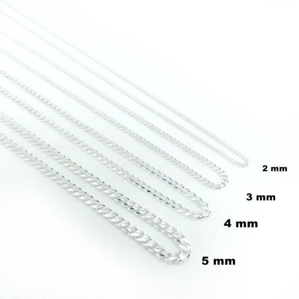 60-65 cm Gurmet Modeli Klasik Boy Boy Gümüş Erkek Zincir