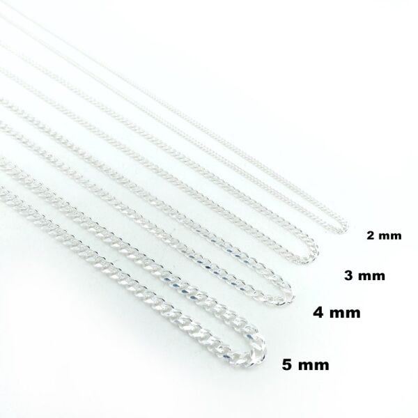 60-65 cm Gurmet Modeli Klasik Boy Boy Gümüş Erkek Zincir