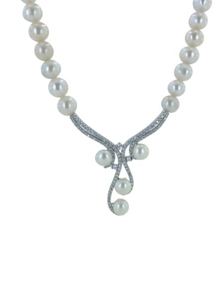 Altın Modeli Şık İnci Gerdanlık 925 Gümüş Kolye