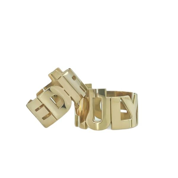 İki İsimli Alyans Kişiye Özel Çift Gümüş Yüzük