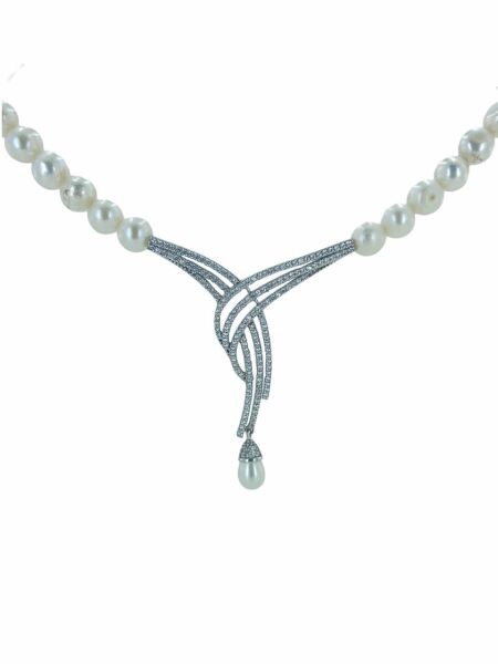 MaGümüş Suyolu Gerçek İnci Gerdanlık 925 Gümüş Kolye