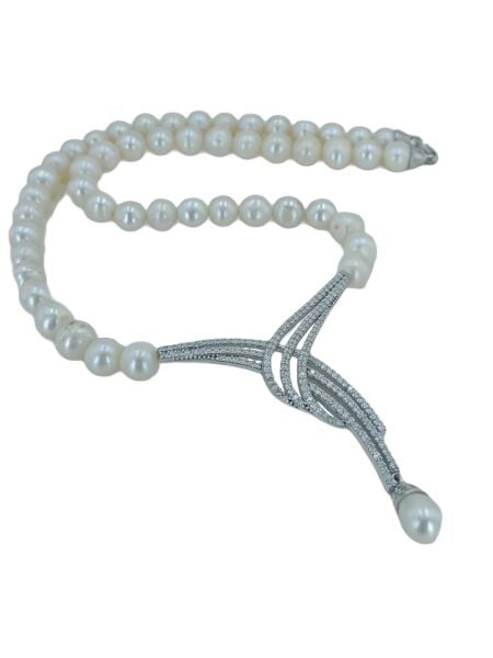 MaGümüş Suyolu Gerçek İnci Gerdanlık 925 Gümüş Kolye