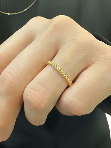 22 Ayar Altın Tamtur Suyolu Ajda Yüzük Alyans Çok Şık