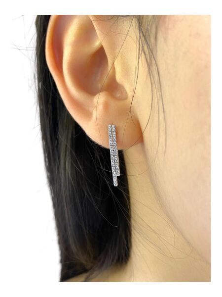 8 Ayar Beyaz Altın Suyolu Çok Şık ve Zarif Set Takım